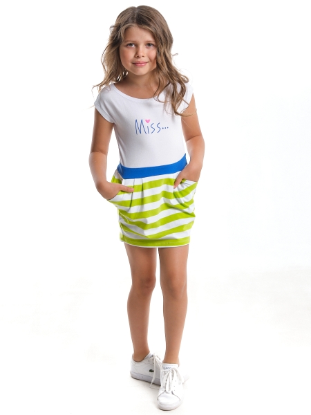 Платье для девочек Mini Maxi, модель 3314, цвет салатовый - Платья для девочек с коротким рукавом