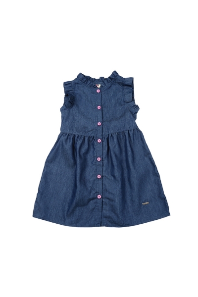 Платье для девочек Mini Maxi, модель 6464, цвет синий/малиновый - Платья для девочек с коротким рукавом