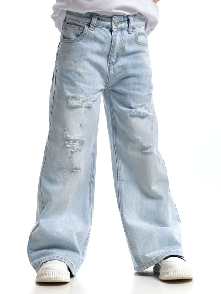 Джинсы для девочек Mini Maxi, модель 331053, цвет голубой - Джинсы для девочек