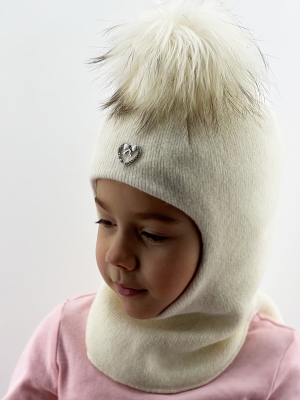 Шапка-шлем Лилика белый