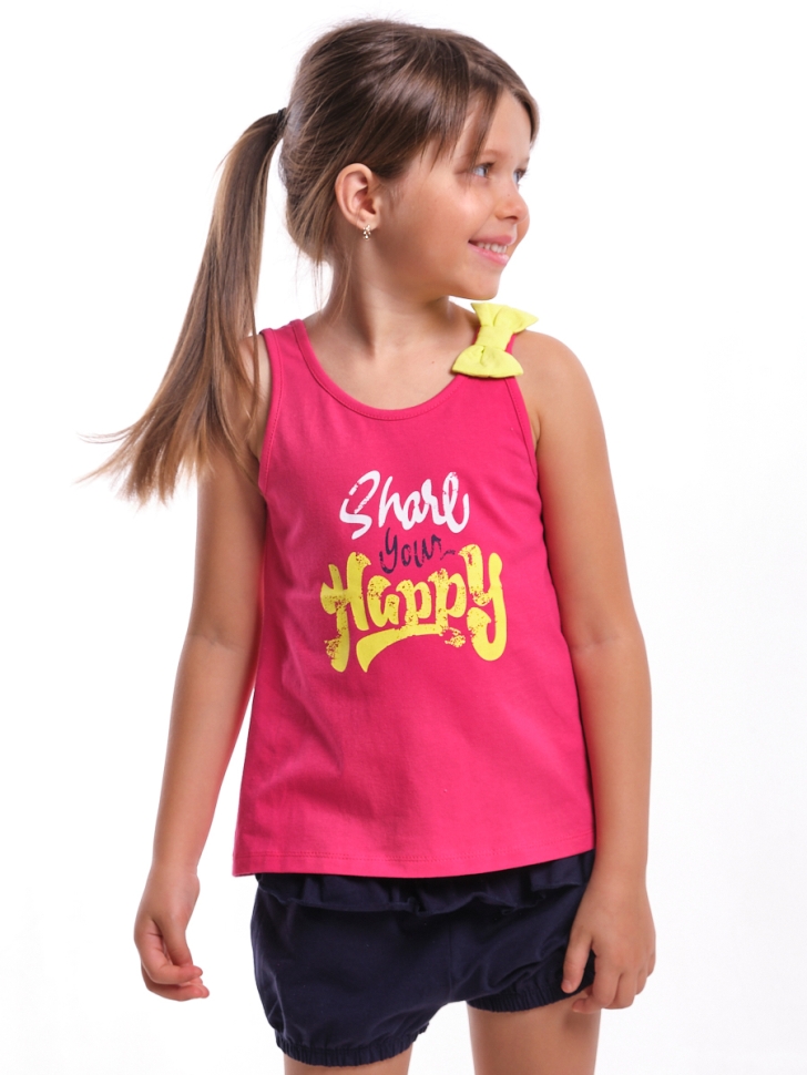 Футболка-топ для девочек Mini Maxi, модель 0734, цвет малиновый - Майки и топы на лето