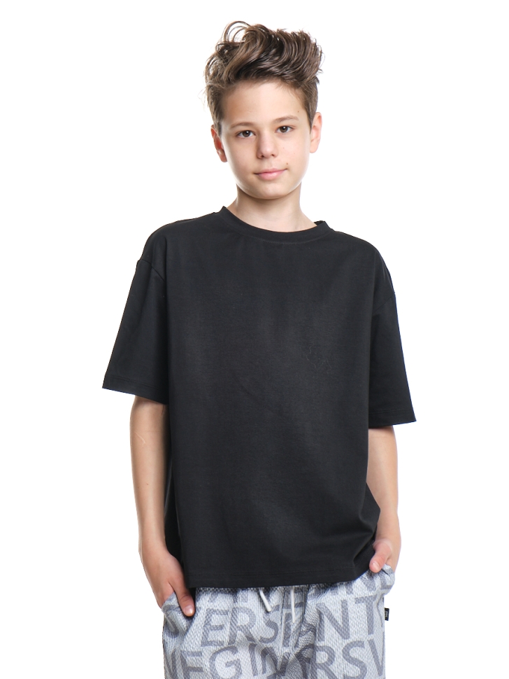 Футболка для мальчиков Mini Maxi, модель 7625, цвет черный - Футболки однотонные
