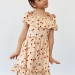Платье для девочки вискоза БУШОН ST65, цвет бежевый/вишня