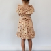 Платье для девочки вискоза БУШОН ST65, цвет бежевый/вишня
