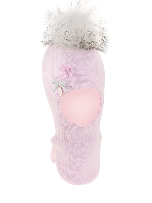 Шлем для девочки Разумница, Миалт розовый, зима - Шапки-шлемы зима-осень