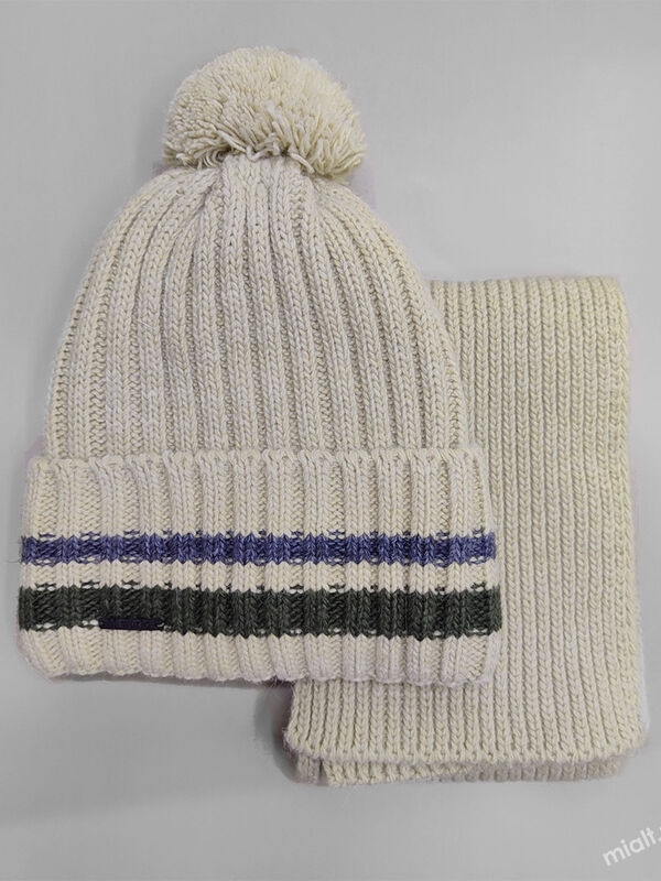 Комплект для мальчика Путь комплект, Миалт бежевый, зима - Комплекты: шапка и шарф