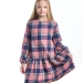Платье для девочек Mini Maxi, модель 7861, цвет розовый/клетка