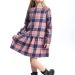 Платье для девочек Mini Maxi, модель 7861, цвет розовый/клетка