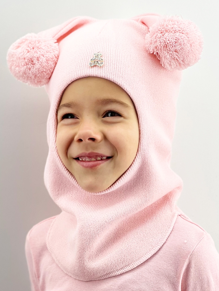 Шапка-шлем Нурси св.розовый - Шапки-шлемы зима-осень