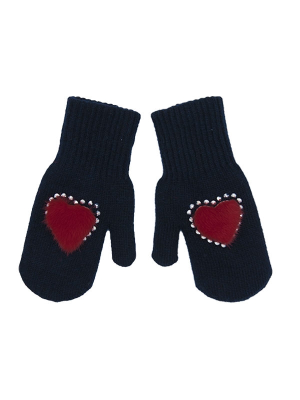 Варежки для девочки Ритм-kids, Миалт темно-синий - Варежки
