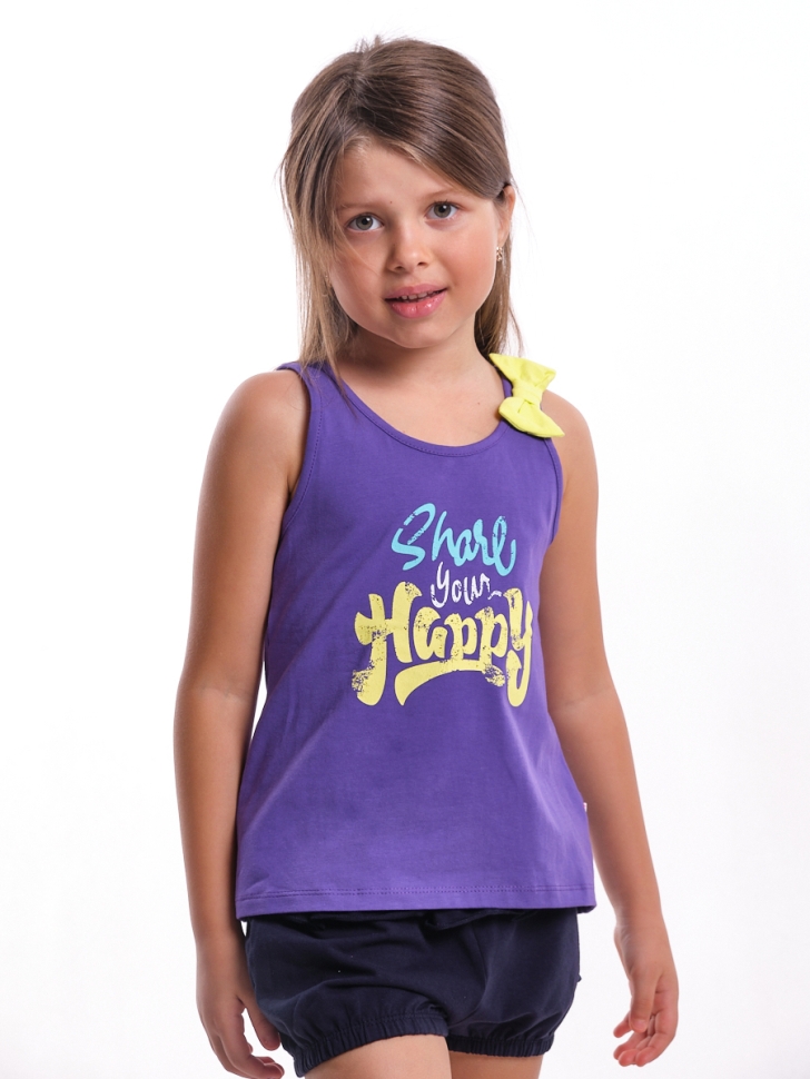 Футболка-топ для девочек Mini Maxi, модель 0734, цвет сиреневый - Майки и топы на лето