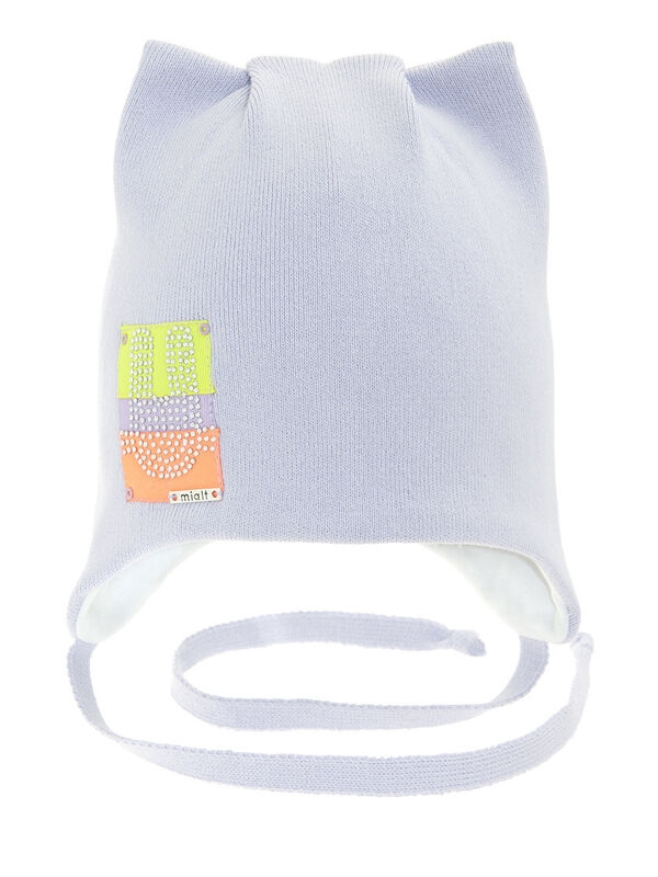 Шапка для девочки Хроника, Миалт бледно-сиреневый, весна-осень - Шапочки на завязках