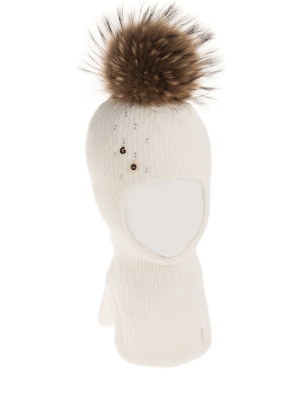 Шлем для девочки Танго, Миалт белый, зима - Шапки-шлемы зима-осень
