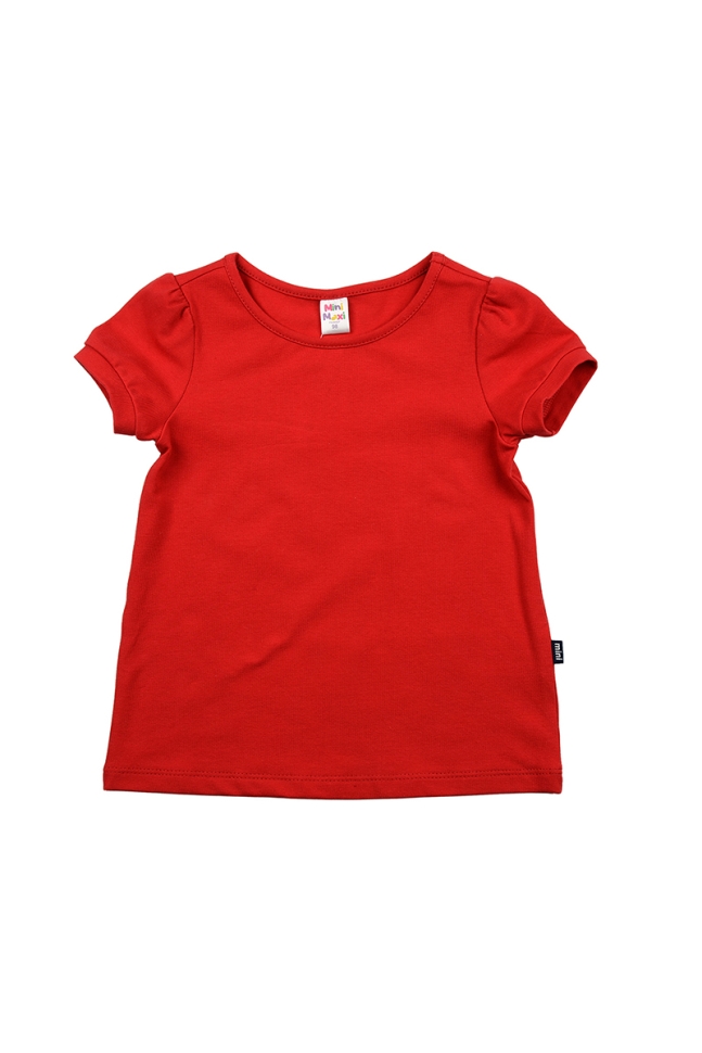 Футболка для девочек Mini Maxi, модель 6167, цвет красный - Футболки для девочек