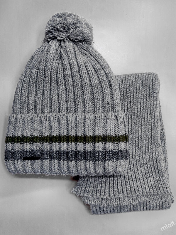 Комплект для мальчика Путь, Миалт серый/меланж, зима - Комплекты: шапка и шарф