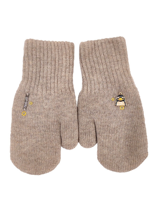 Варежки для мальчика Полюс, Миалт натурально-бежевый, зима - Варежки