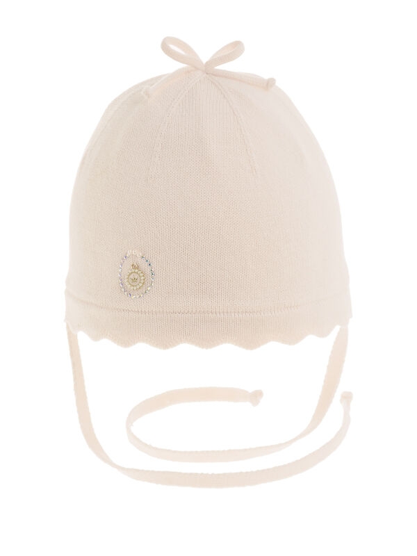 Шапка для девочки Крохотуля, Миалт светло-бежевый, весна-осень - Для девочек весна-осень