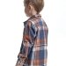 Рубашка для мальчиков Mini Maxi, модель 6845, цвет синий/оранжевый/клетка