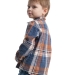 Рубашка для мальчиков Mini Maxi, модель 6845, цвет синий/оранжевый/клетка