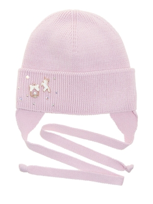 Шапка для девочки Pony, Миалт сиренево-розовый, весна-осень