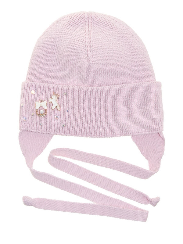 Шапка для девочки Pony, Миалт сиренево-розовый, весна-осень - Для девочек весна-осень