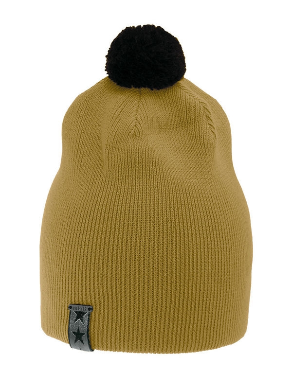 Шапка Интервал, Миалт темно-горчичный/черный, весна-осень - Шапки весна-осень