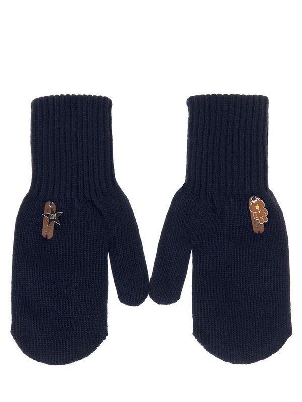 Варежки для мальчика Барт, Миалт темно-синий, зима - Варежки