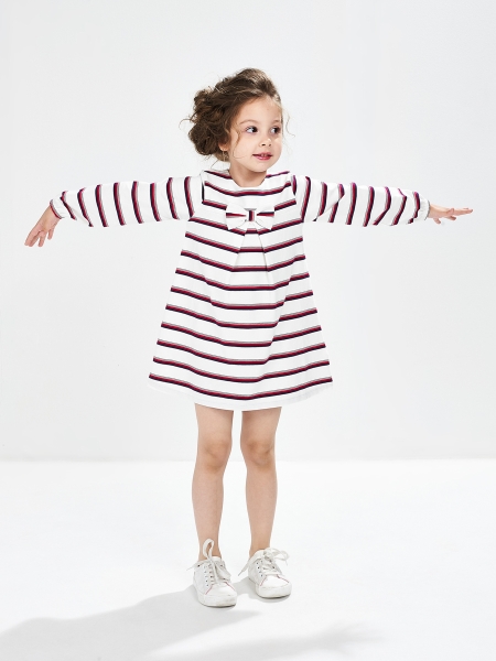 Платье для девочек Mini Maxi, модель 1006, цвет мультиколор - Платья для девочек с длинным рукавом
