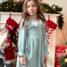 Платье для девочки нарядное БУШОН ST59, цвет серо-голубой
