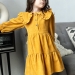 Платье для девочки школьное БУШОН ST74, цвет горчичный