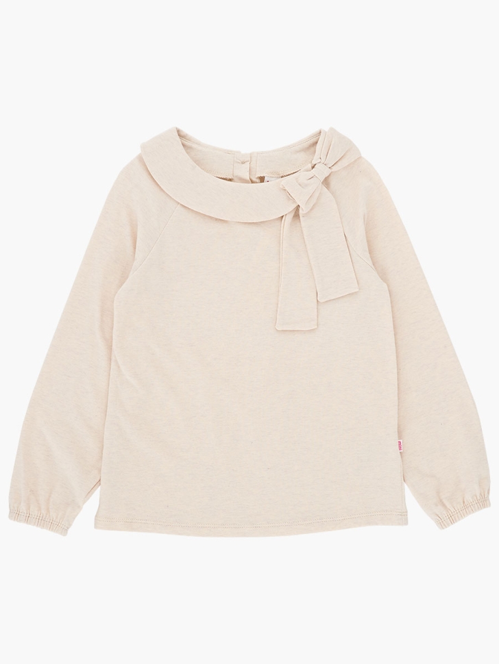 Футболка для девочек Mini Maxi, модель 1229, цвет бежевый - Лонгсливы