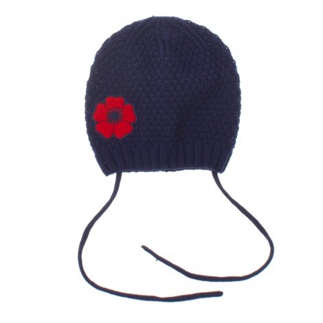 Шапочка, Темно-синяя шапка для девочки Play Baby 168032 - Шапки детские весна-осень