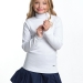 Джемпер для девочек Mini Maxi, модель 5007, цвет белый