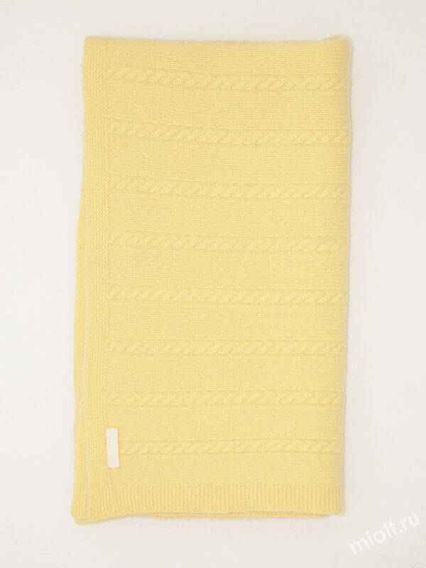 Плед Косичка, Миалт желтый - no-shop