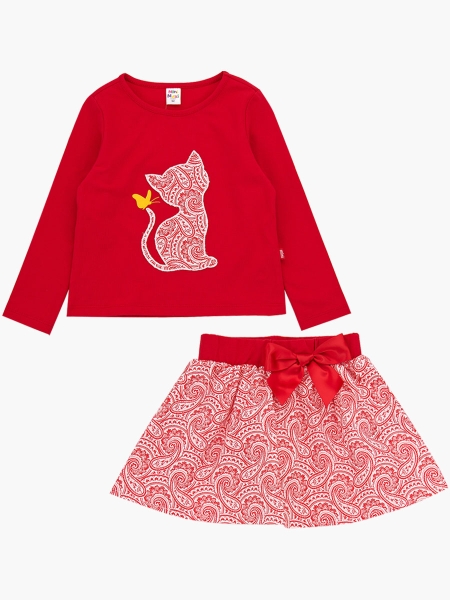Комплект одежды для девочек Mini Maxi, модель 3855/3856, цвет красный - Комплекты летние
