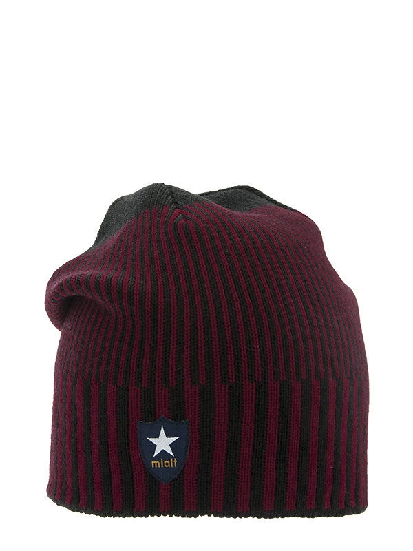 Шапка для мальчика Маршрут, Миалт черный/гранатовый, весна-осень - Шапки весна-осень