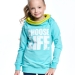 Толстовка для девочек Mini Maxi, модель 0483, цвет бирюзовый