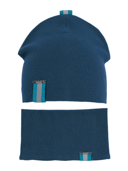 Комплект Риф комплект, Миалт темно-синий, весна-осень - Комплект: шапочки и шарф