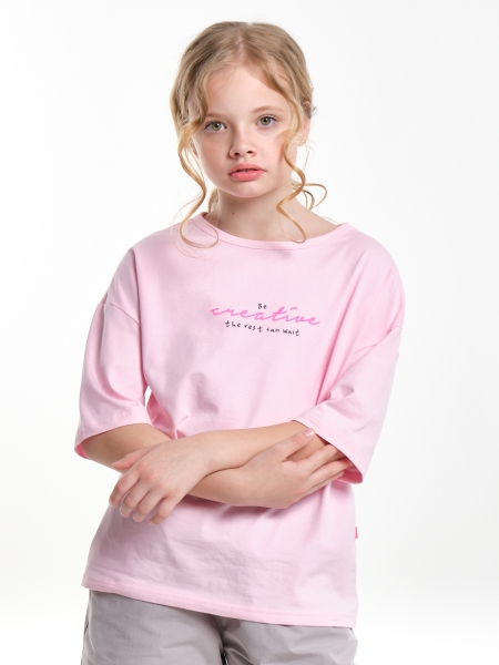 Футболка для девочек Mini Maxi, модель 7889, цвет розовый - Футболки для девочек