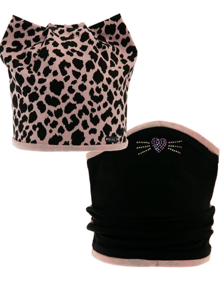 Комплект для девочки Крекер комплект, Миалт пудровый, лето - Комплект: шапочки и шарф