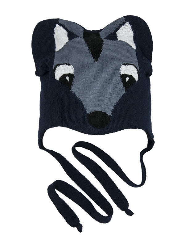 Шапка для мальчика Шустрик, Миалт темно-синий/темно-серый, весна-осень - Шапки весна-осень