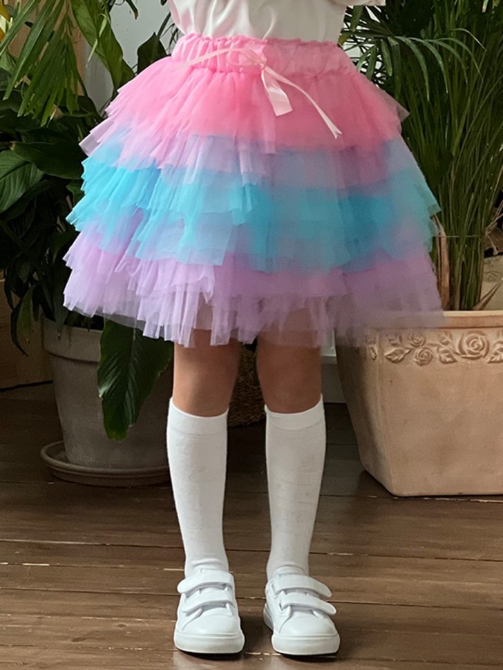 Юбка для девочек БУШОН, модель ST93, цвет мультиколор - Юбки для девочек