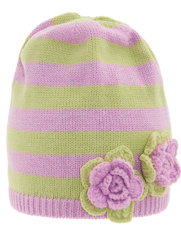Шапка для девочки Осень, Миалт розовый/оливковый - Для девочек весна-осень
