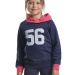 Толстовка для девочек Mini Maxi, модель 2066, цвет антрацит/коралловый