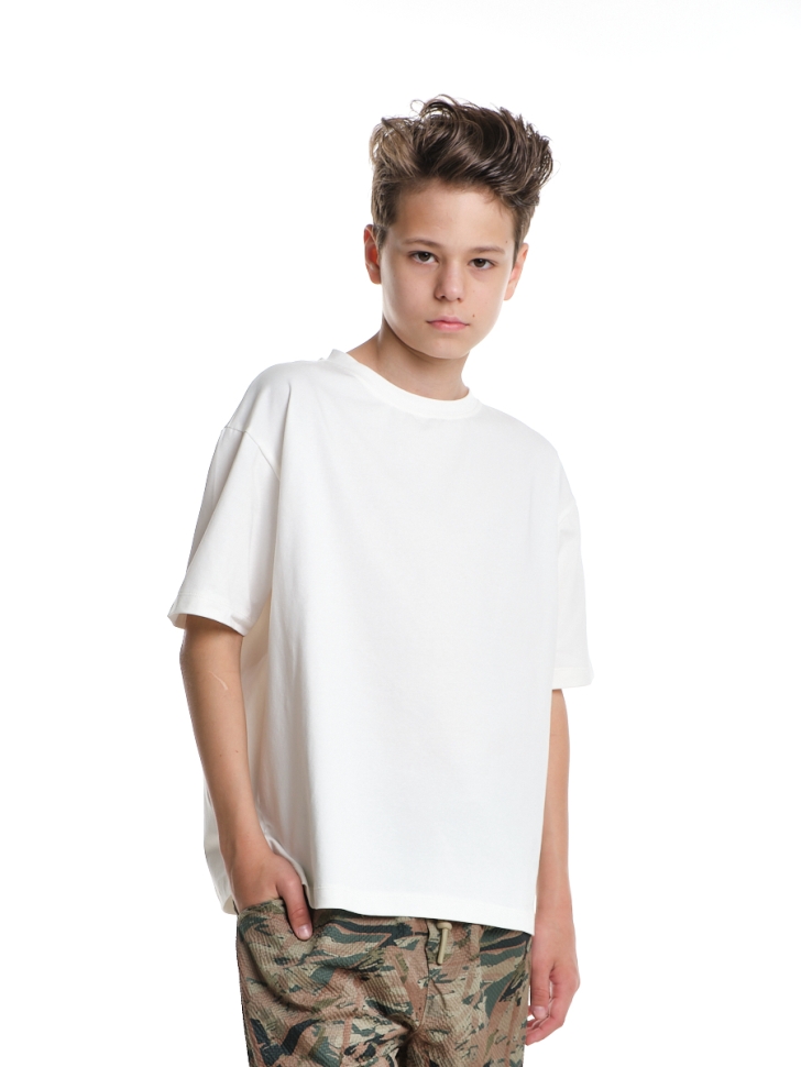 Футболка для мальчиков Mini Maxi, модель 7625, цвет белый - Футболки однотонные