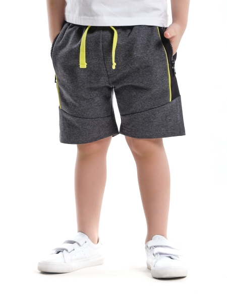 Шорты для мальчиков Mini Maxi, модель 7445, цвет черный/меланж - Шорты для мальчиков