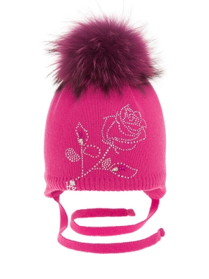Шапка для девочки Nature, Миалт фуксия, зима