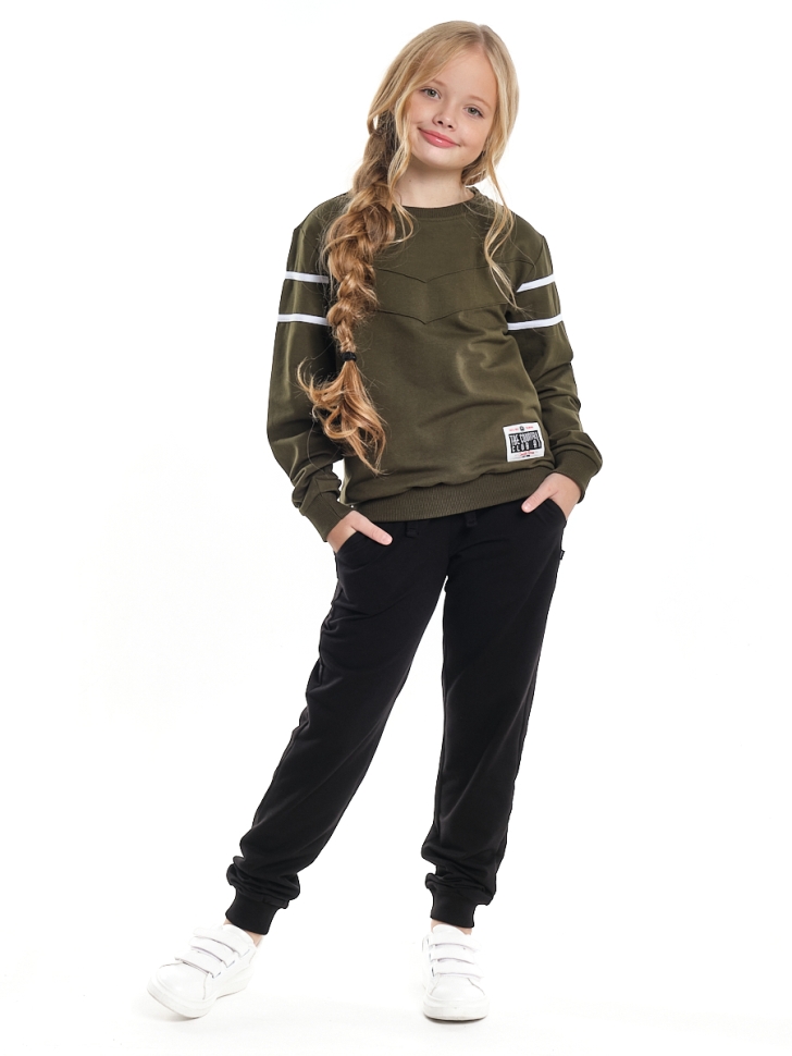 Комплект для девочек Mini Maxi, модель , цвет хаки - Костюмы спортивные