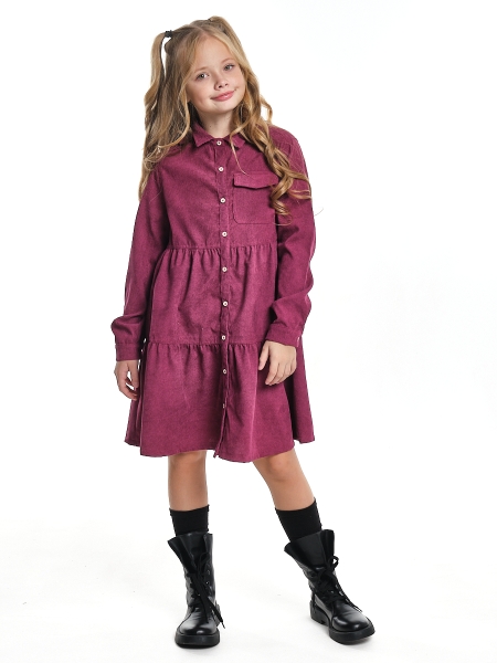 Платье для девочек Mini Maxi, модель 7396, цвет малиновый - Платья для девочек с длинным рукавом