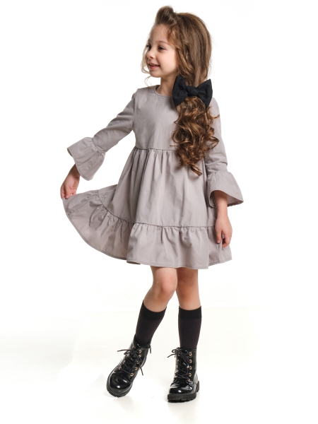 Платье для девочек Mini Maxi, модель 6943, цвет серый - Платья для девочек с длинным рукавом